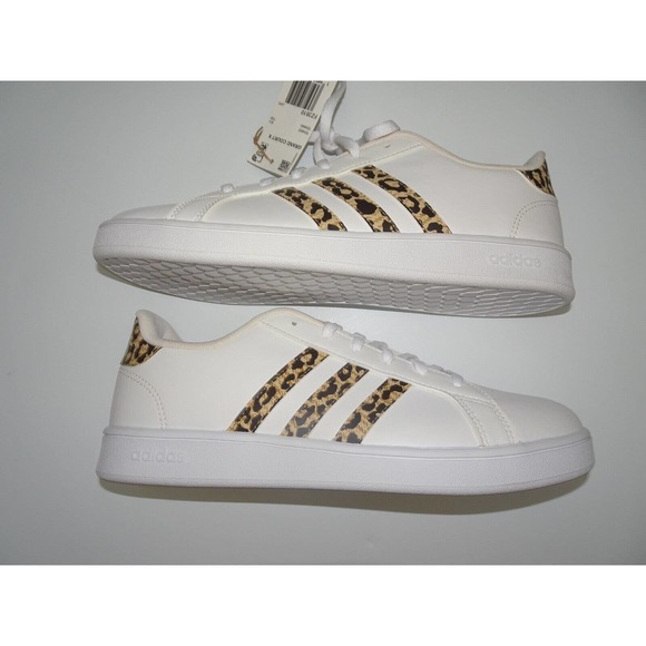Adidas Unisex- Grand Court Tennis Shoe, Animal Print, Size 7 Big Kid - Picture 4 of 10